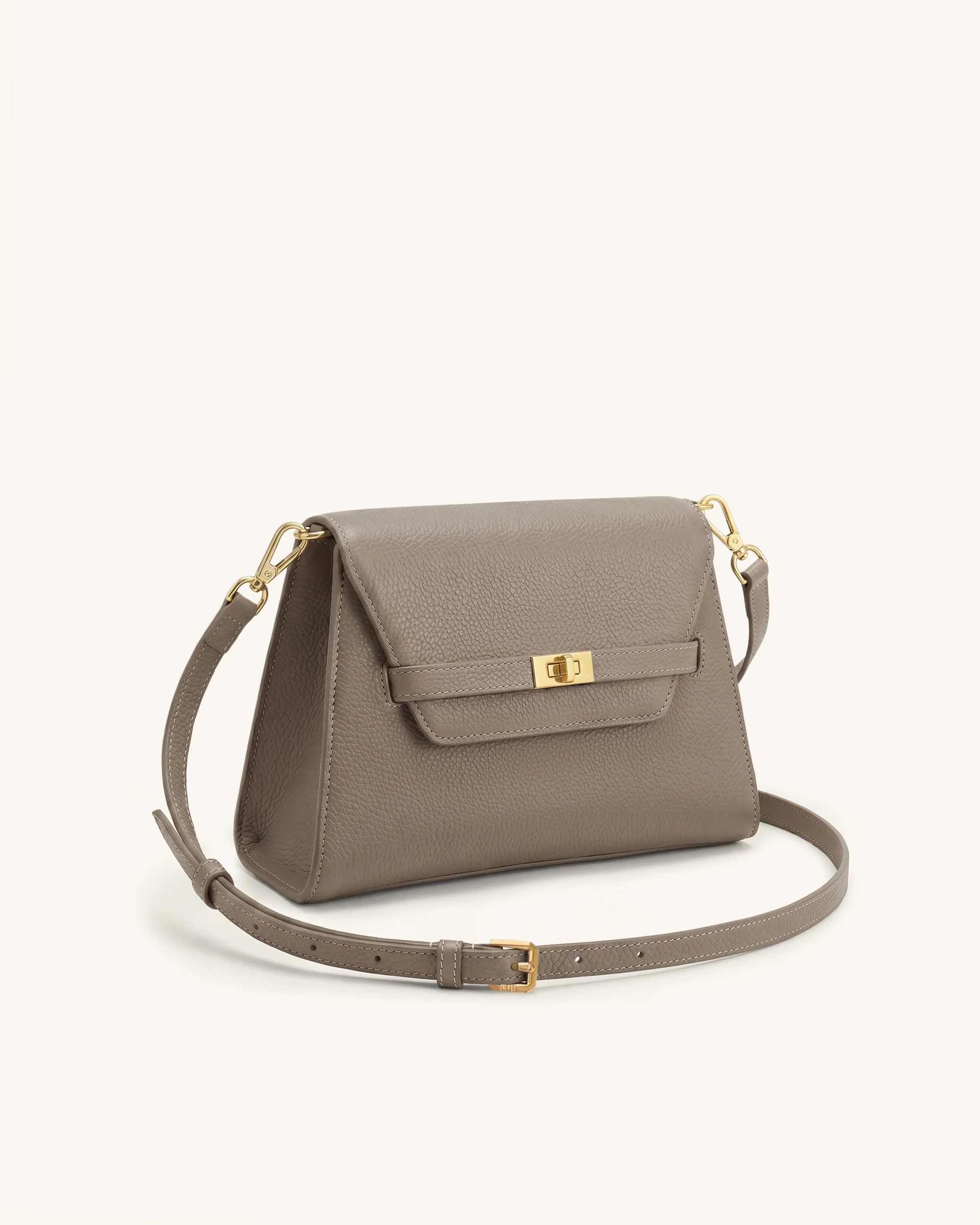 Piper Pebbled Crossbody Bag - Taupe - Image 2