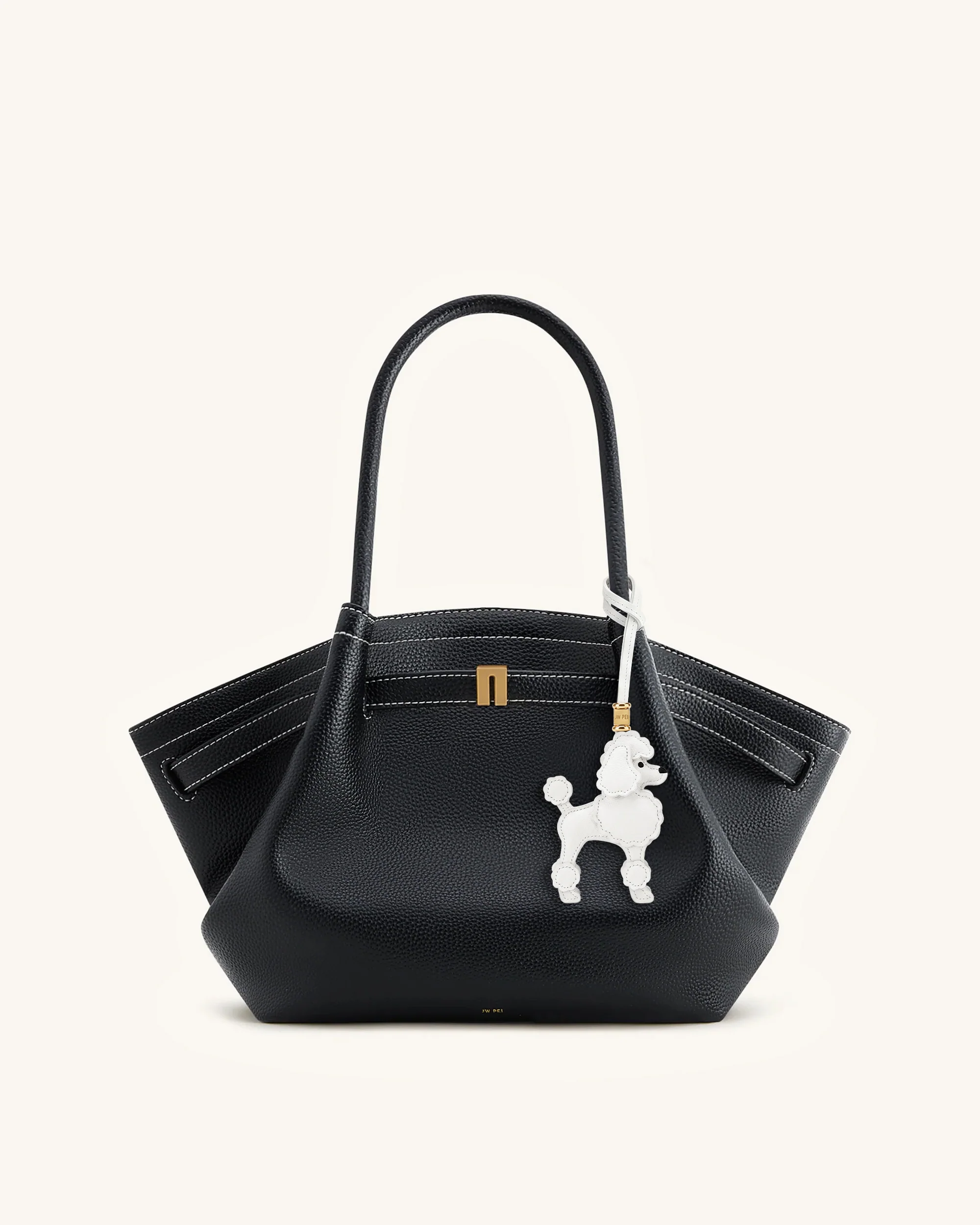 Poodle Bag Charm - White - Image 3