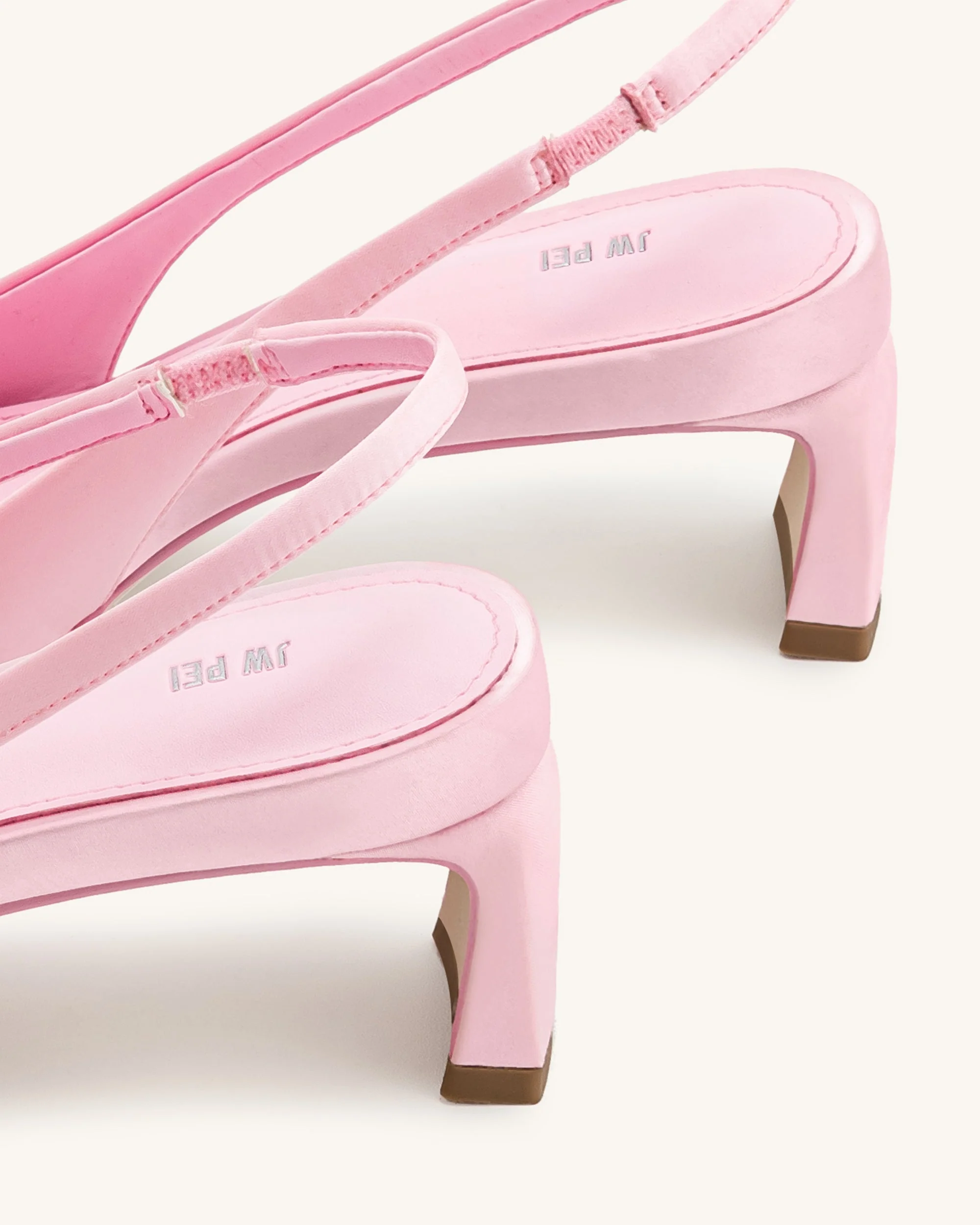 Queena Floral Appliques Slingback Pumps - Pink - Image 7