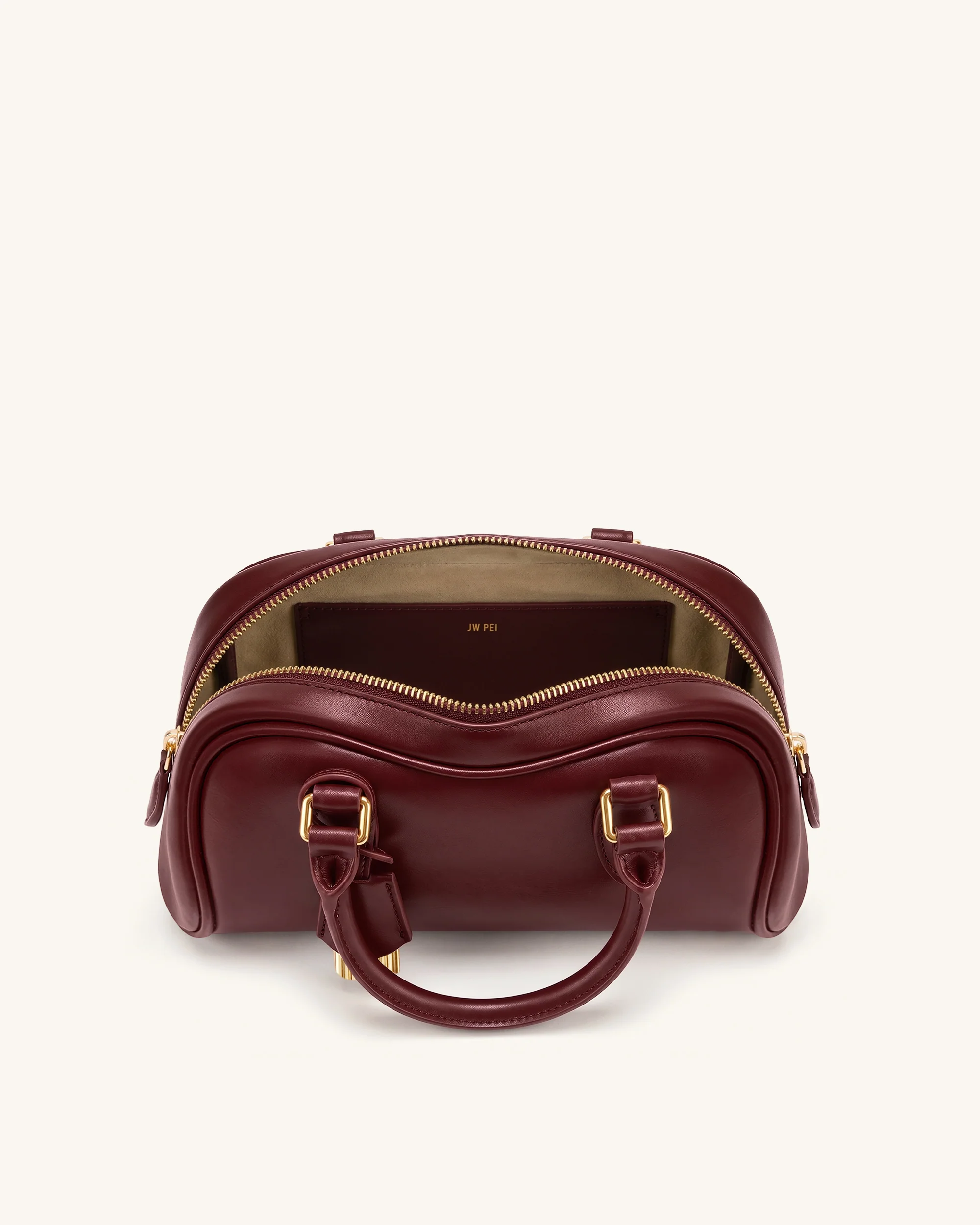 Rosalie Bowler Top Handle Bag - Dark Burgundy - Image 4