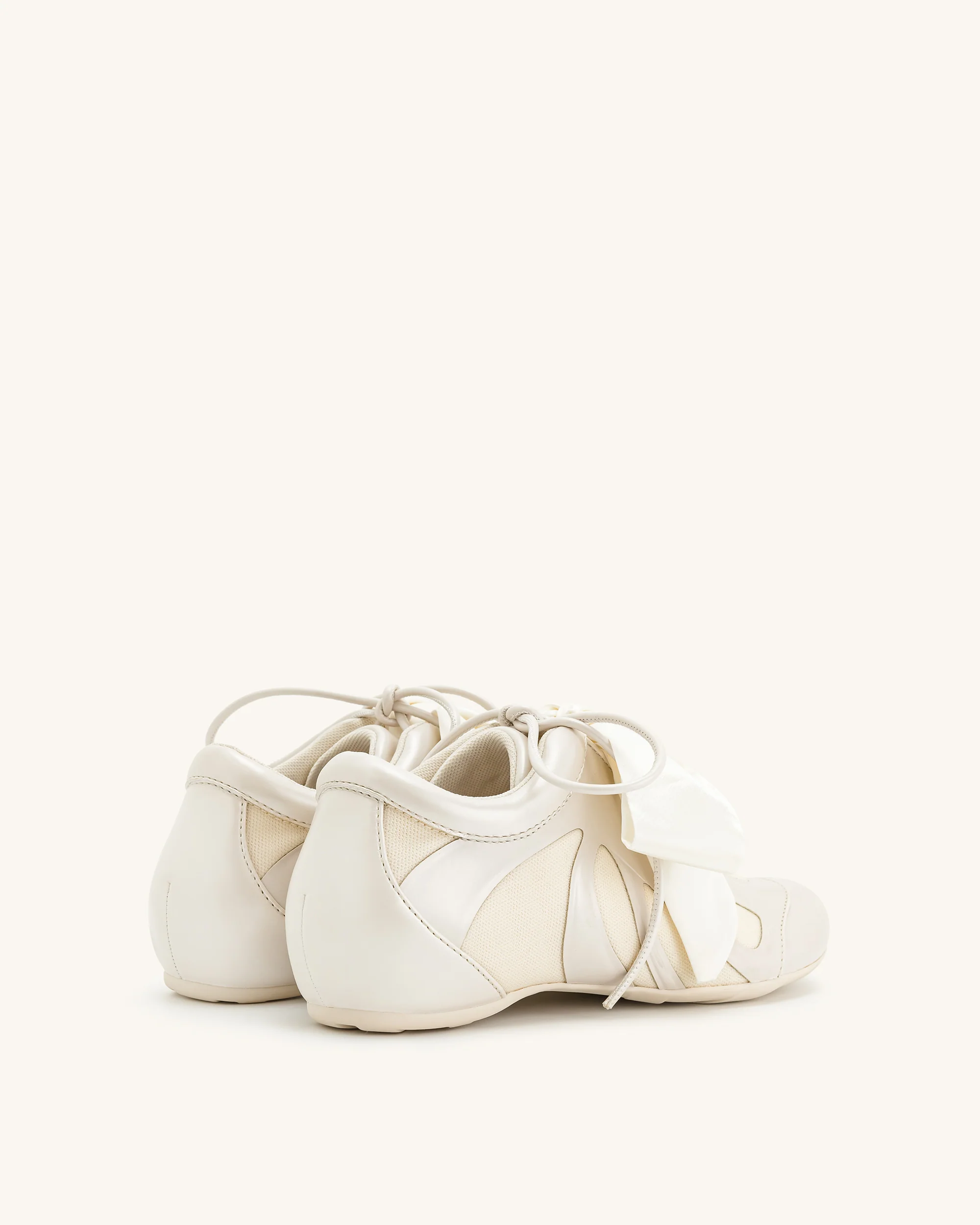 Rosie Bow Tie Low Top Sneakers - White - Image 3