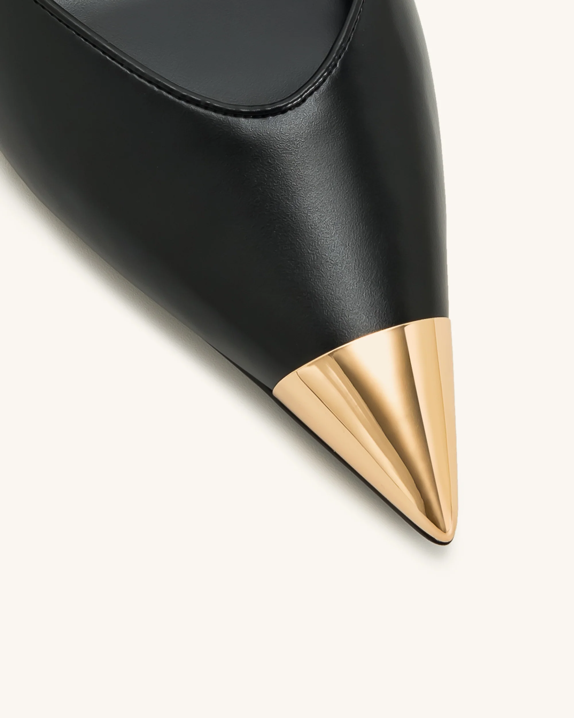 Savannah Gold Tipped Slingback Pumps - Black - Image 6