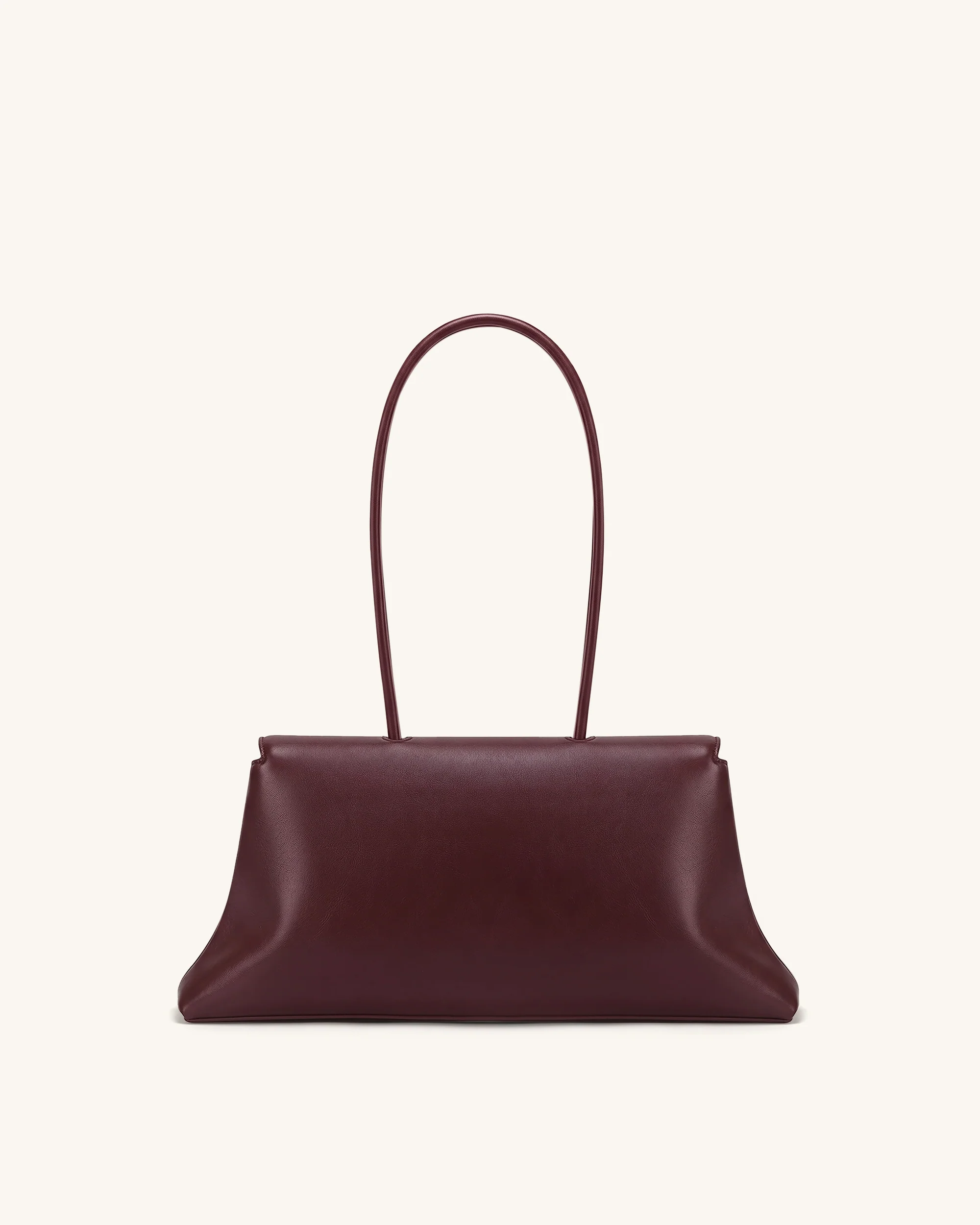 Selene Lock Flap Shoulder Bag - Burgundy - Image 3