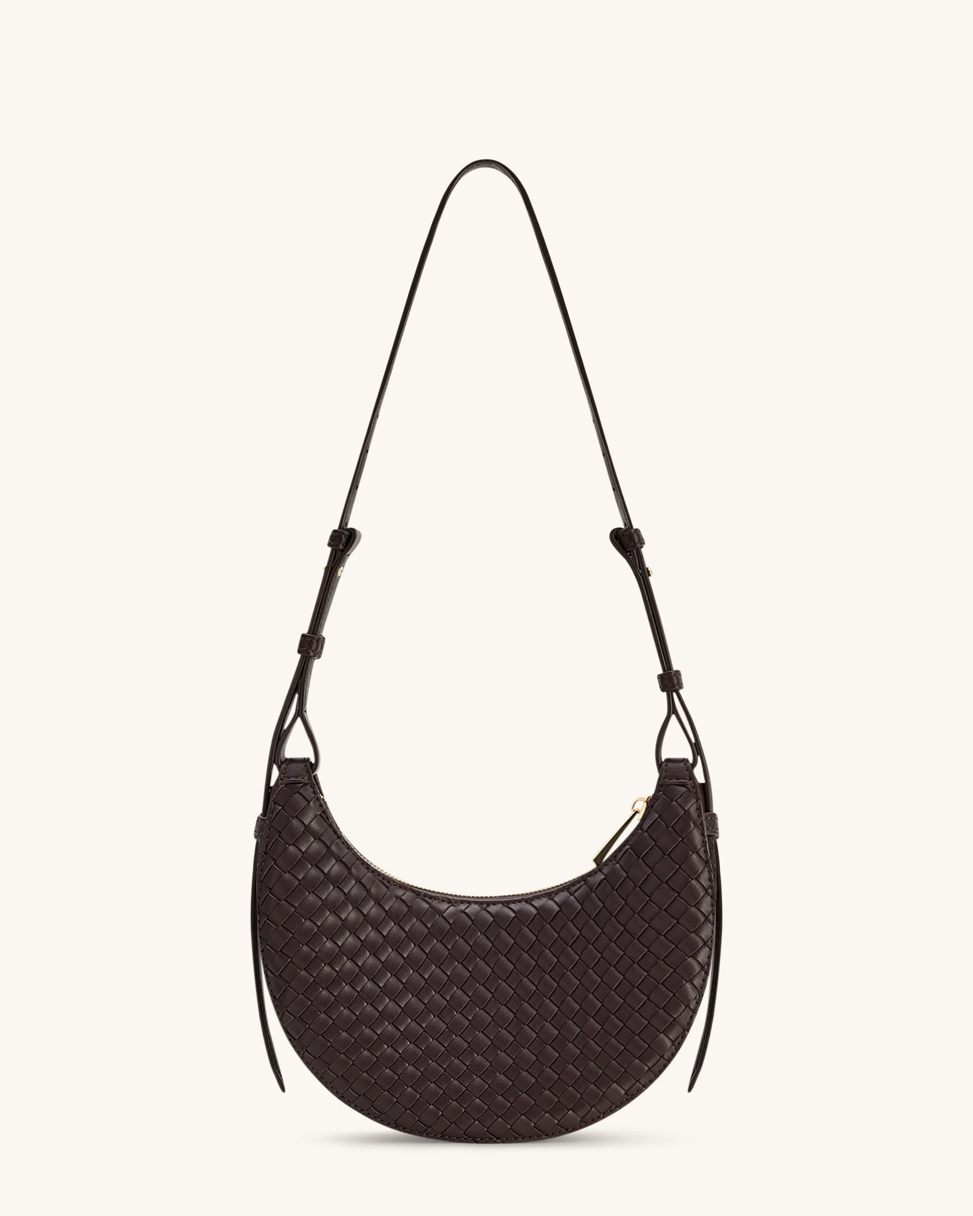 Sharon Woven Crossbody Bag - Coffee Brown - Image 3