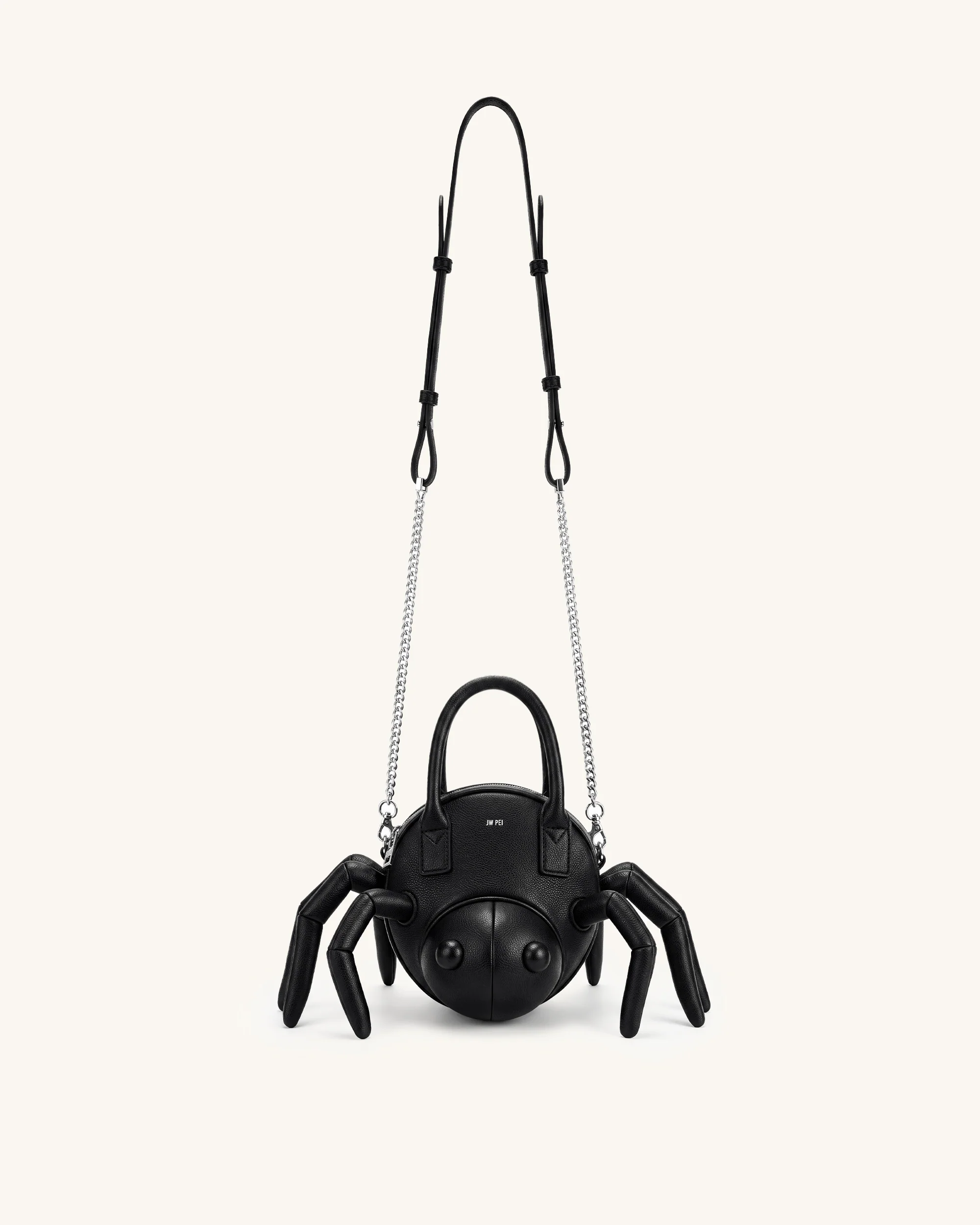 Siena Spider Shaped Top Handle Bag - Black - Image 2