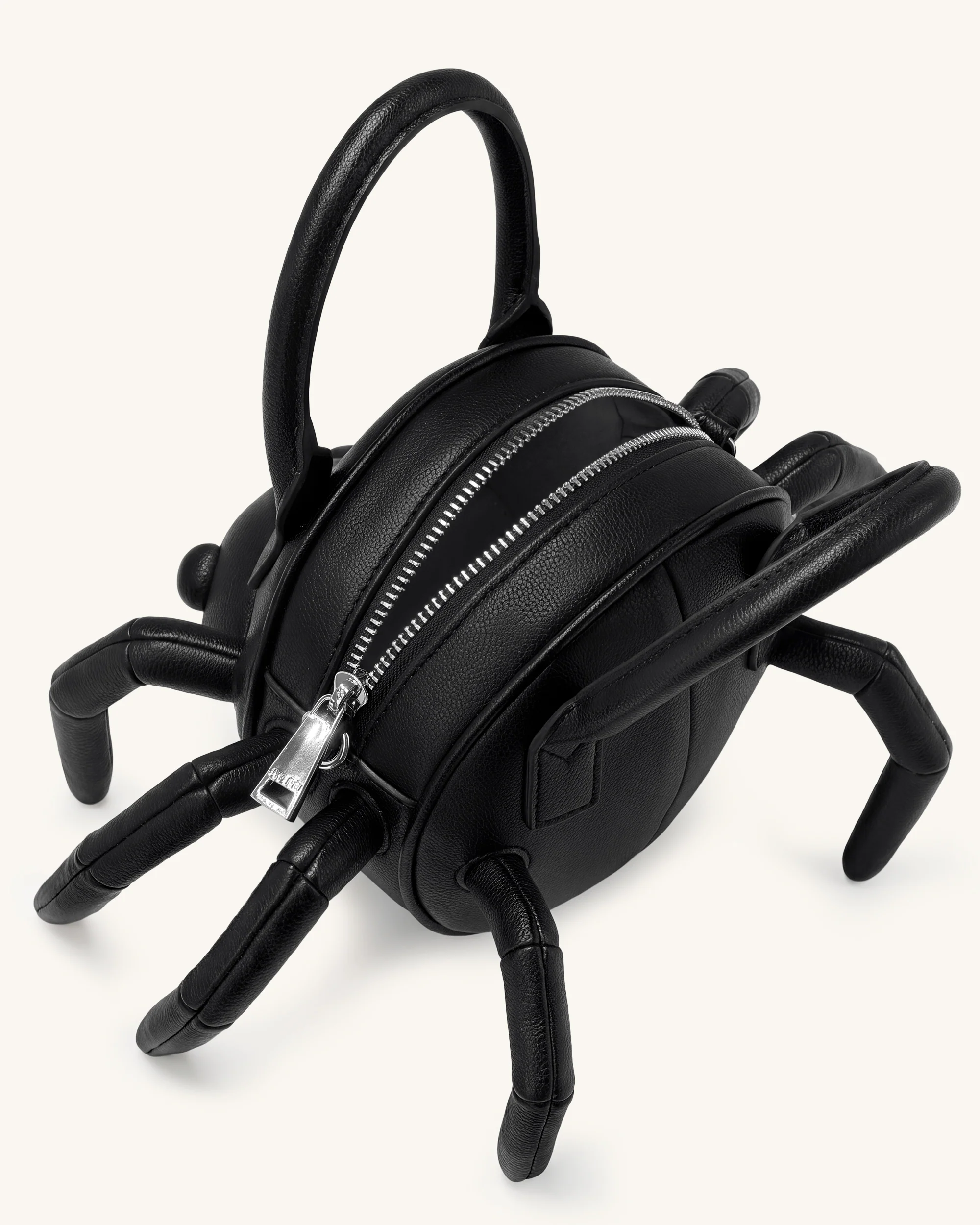 Siena Spider Shaped Top Handle Bag - Black - Image 4