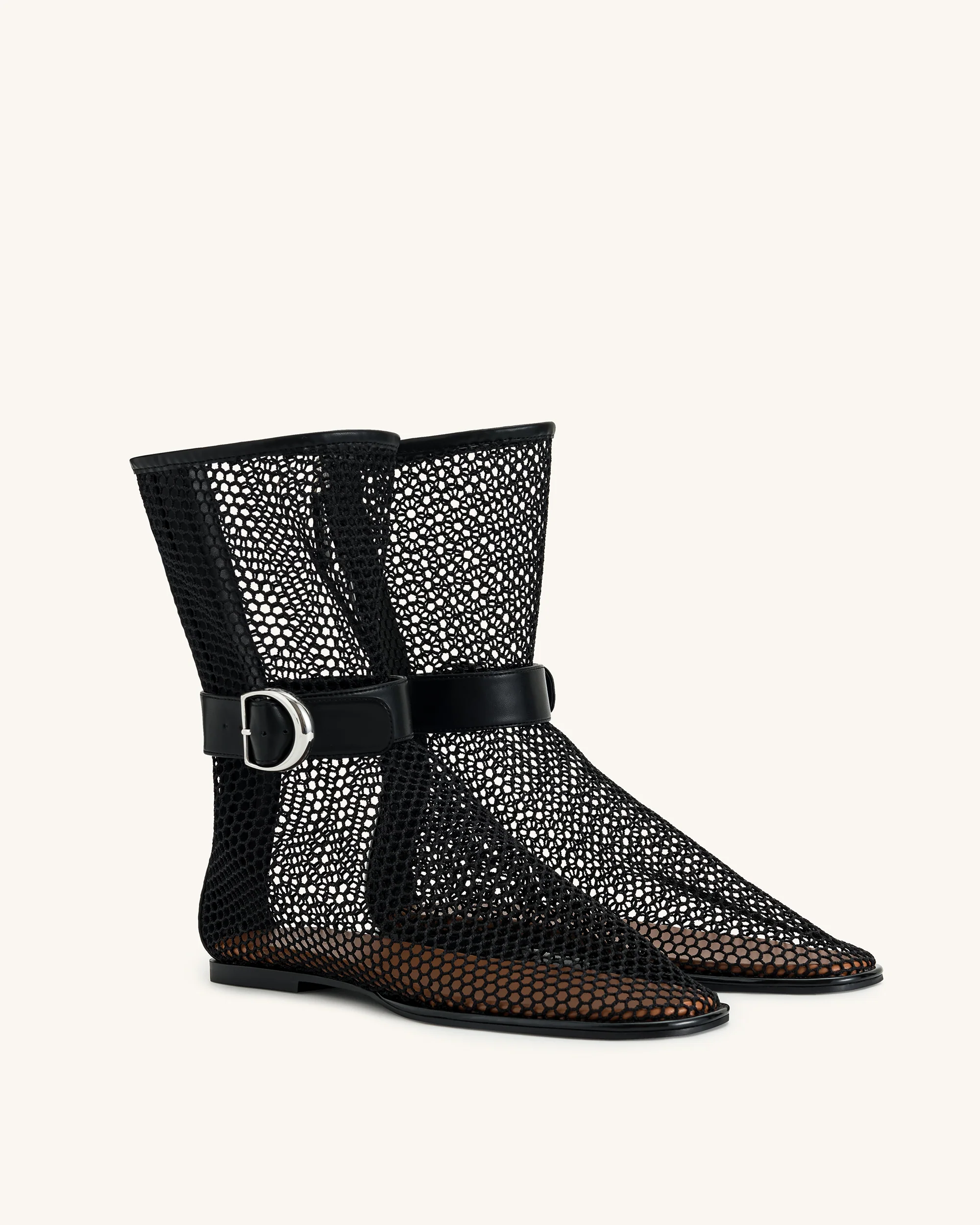 Sophia Mesh Boots - Black - Image 2