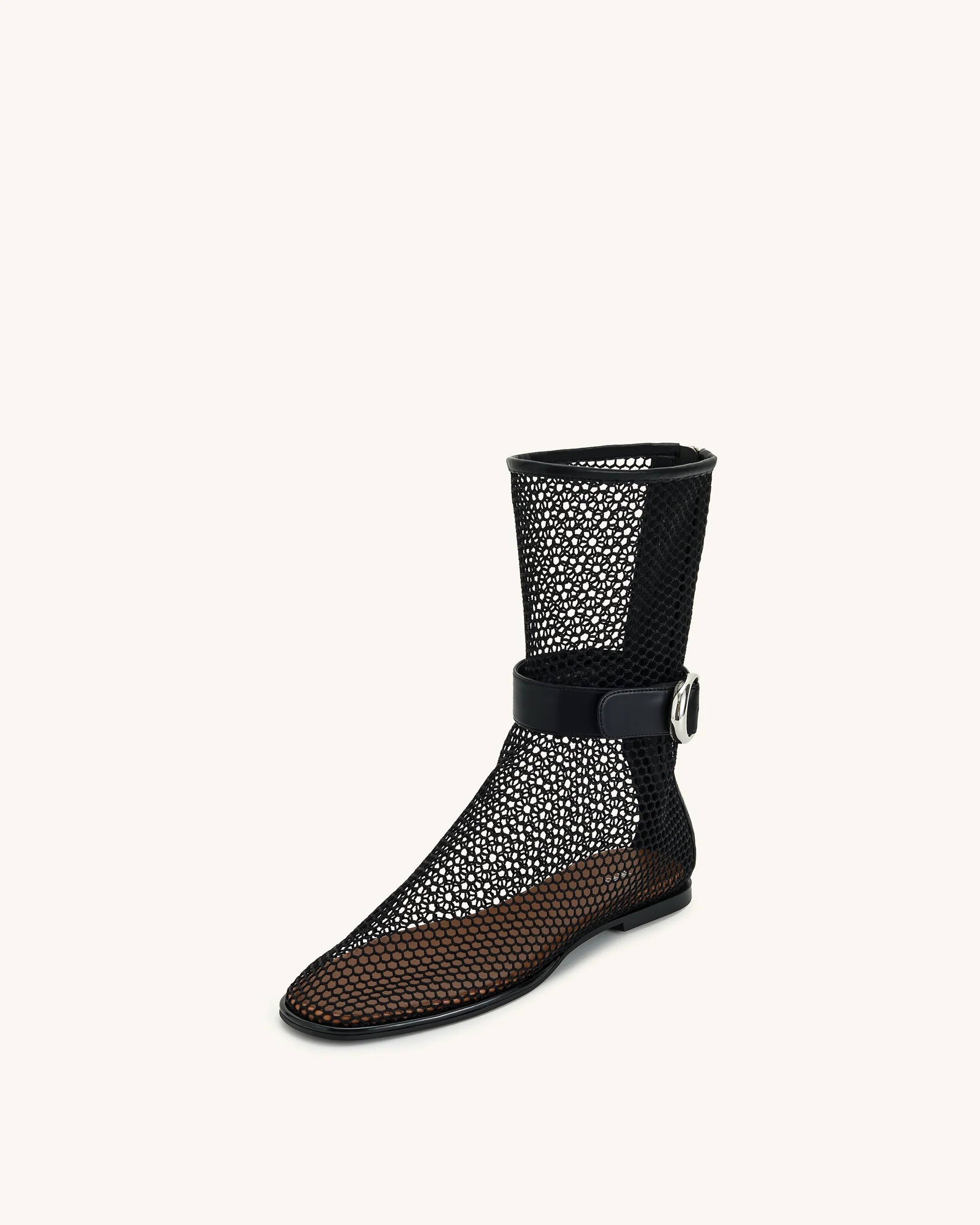 Sophia Mesh Boots - Black - Image 5