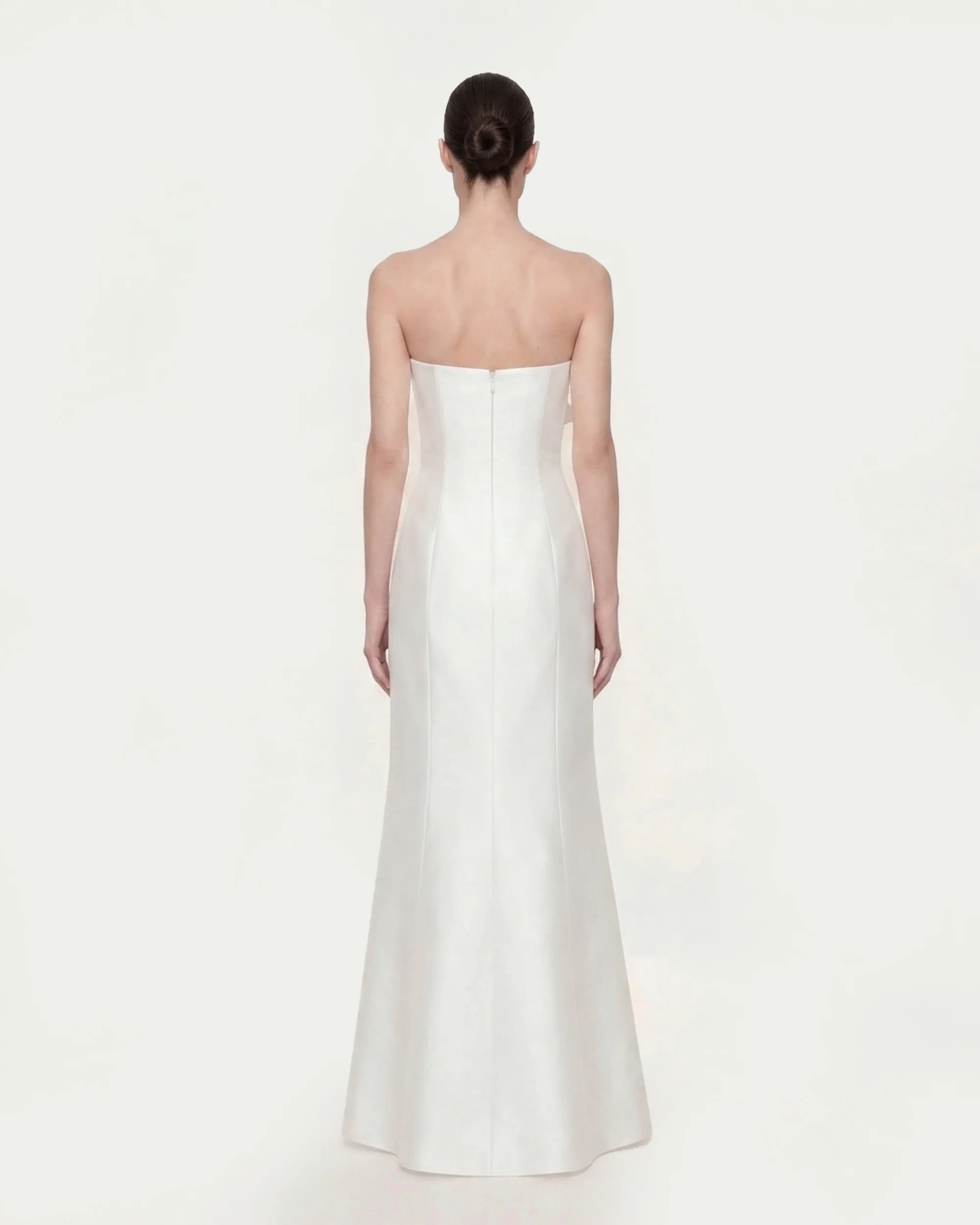 Strapless Floral Polyester Dress - White - Image 2