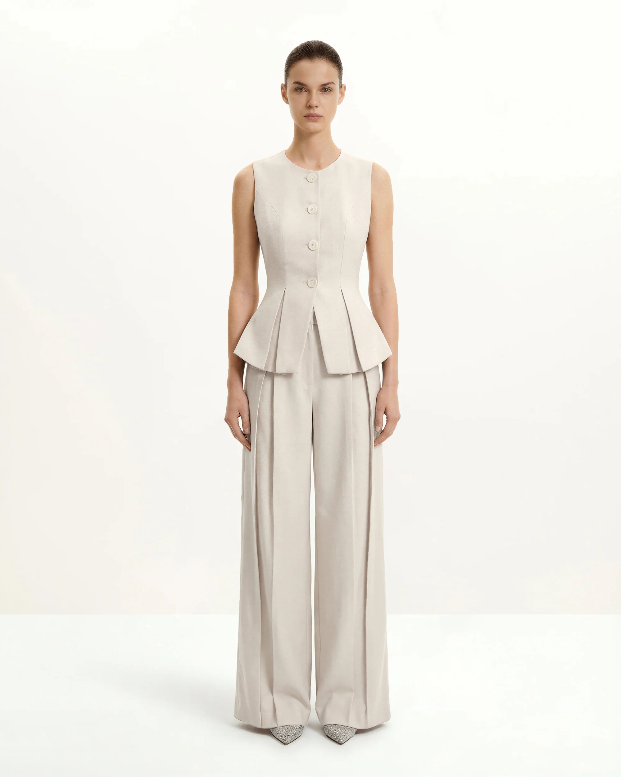 Structured Seam Round - Beige