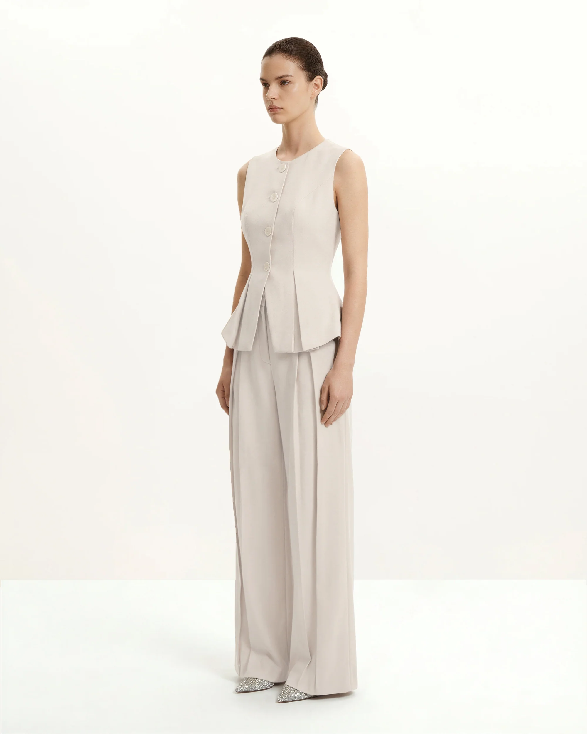 Structured Seam Round - Beige - Image 2