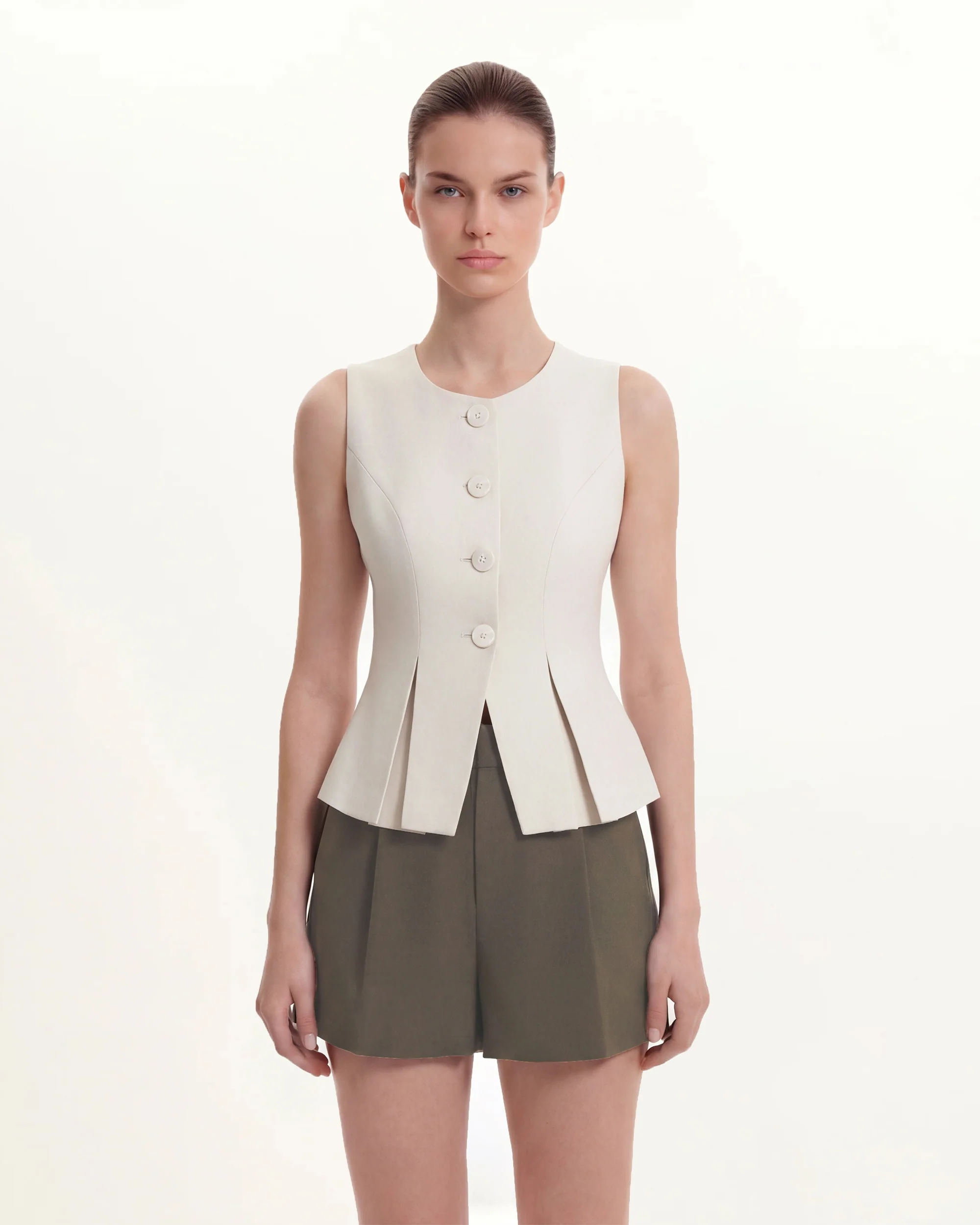 Structured Seam Round - Beige - Image 4