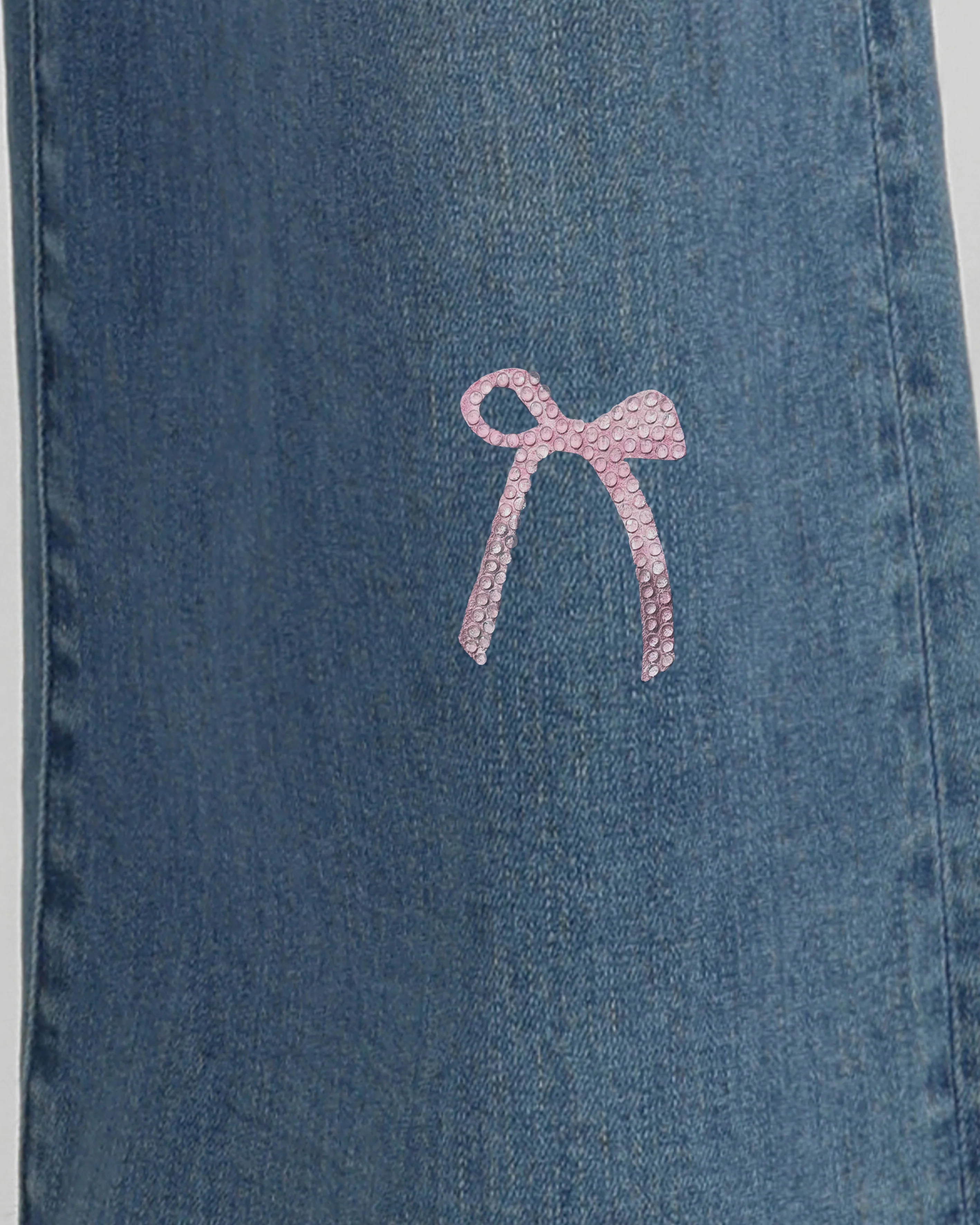 The Daydreamer Pastel Bow-Knot  Jeans - Dancing in The Moonlight - Image 3