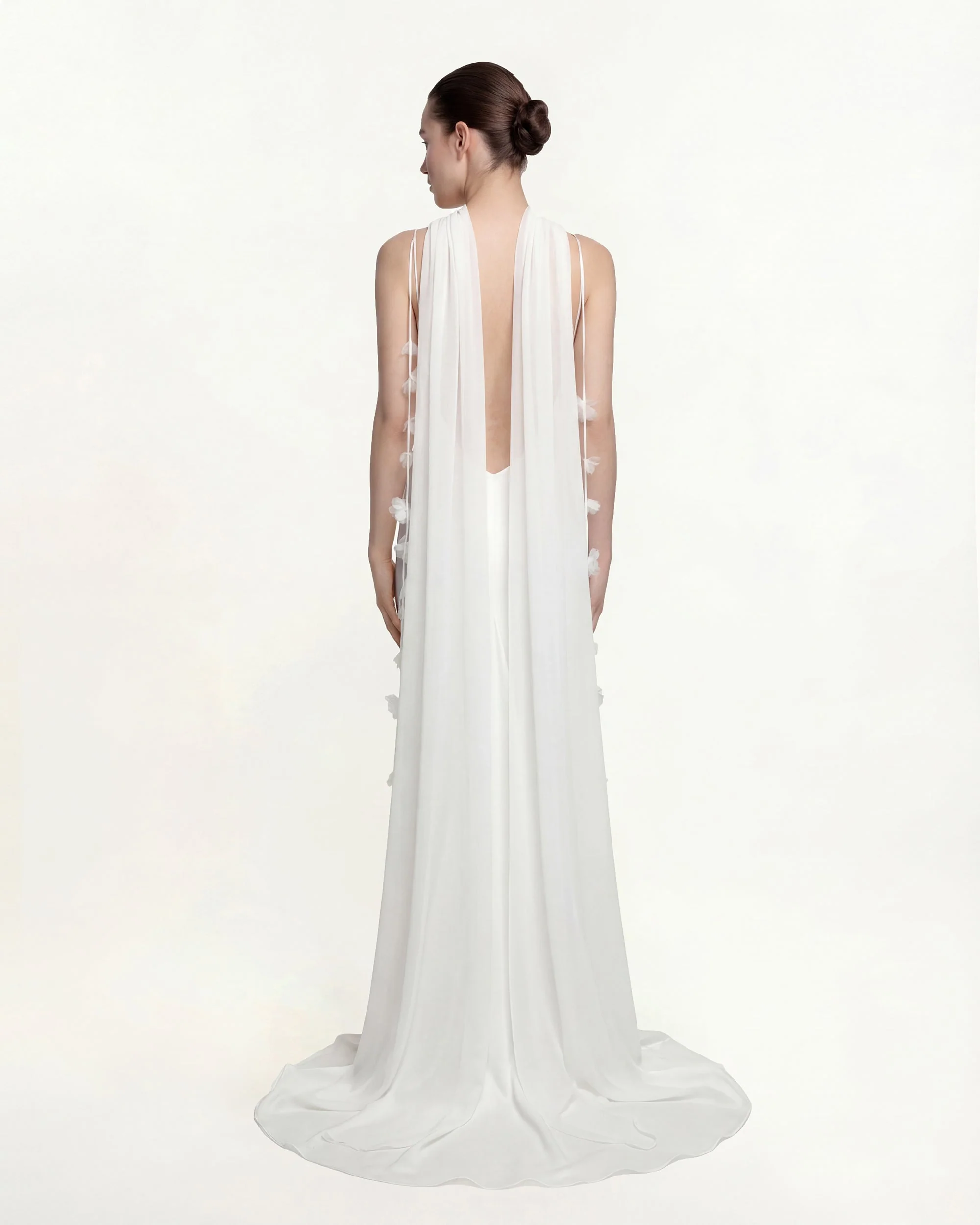 Tulle Cape Shawl - White - Image 2