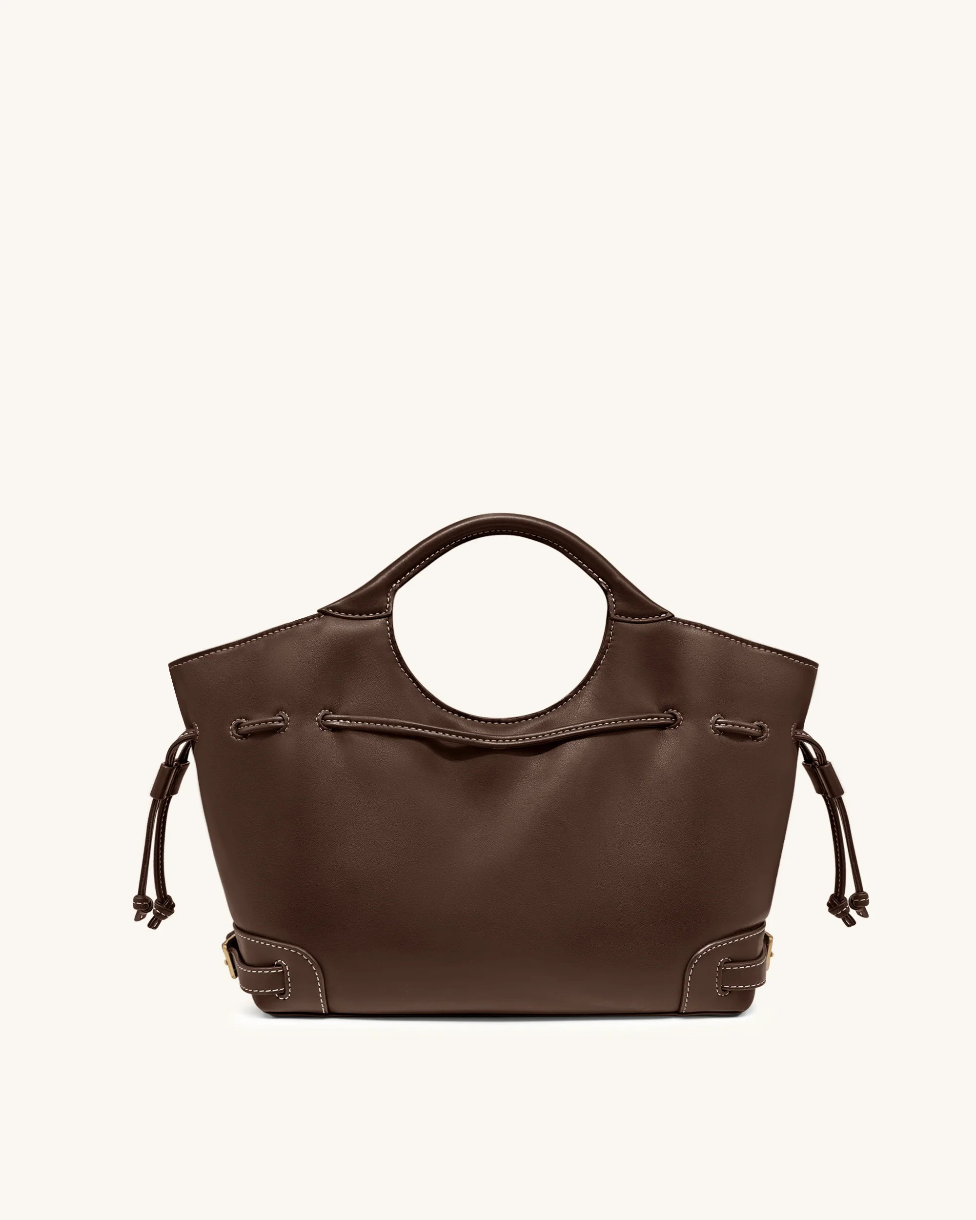 Virelle Drawstring Tote Bag - Brown - Image 4