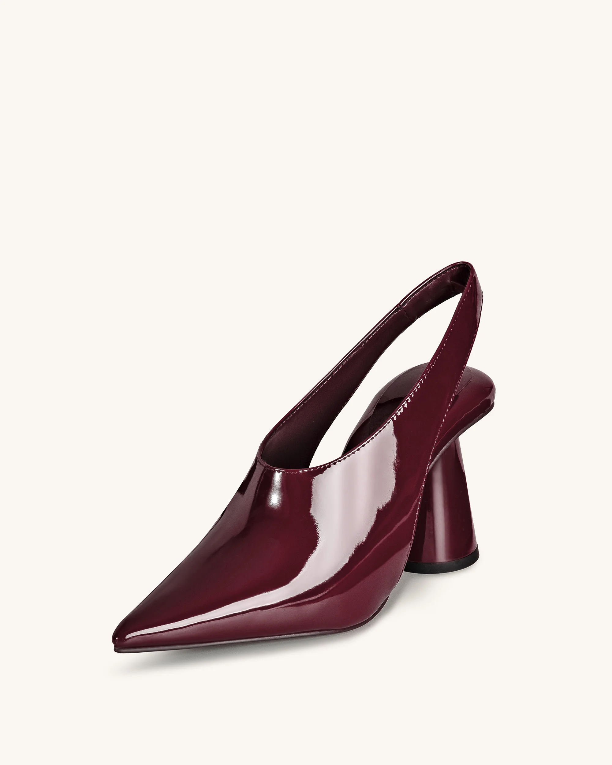 Vivovr High Heel Pumps - Burgundy - Image 7