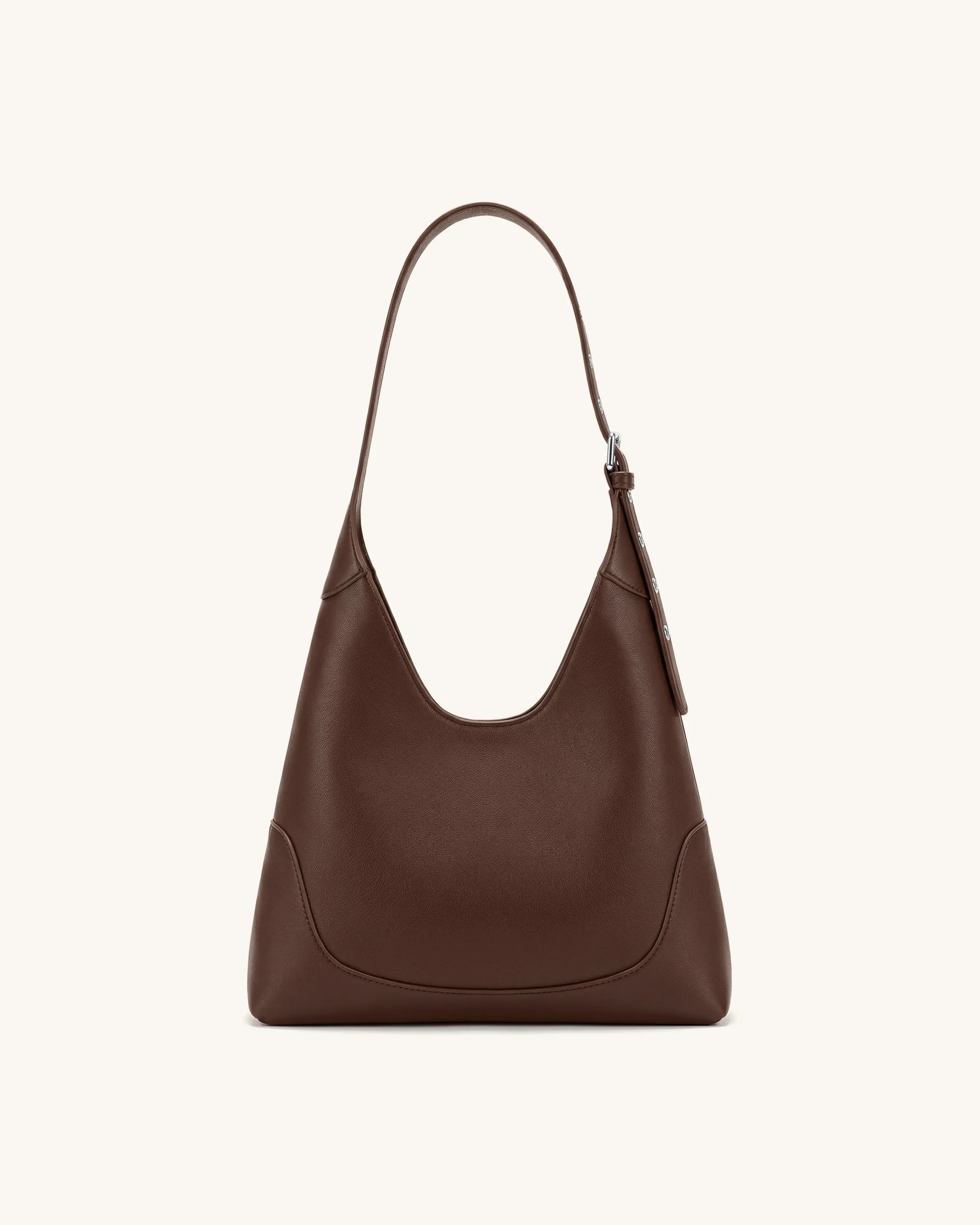 Willow Soft Hobo Shoulder Bag - Dark Brown - Image 3