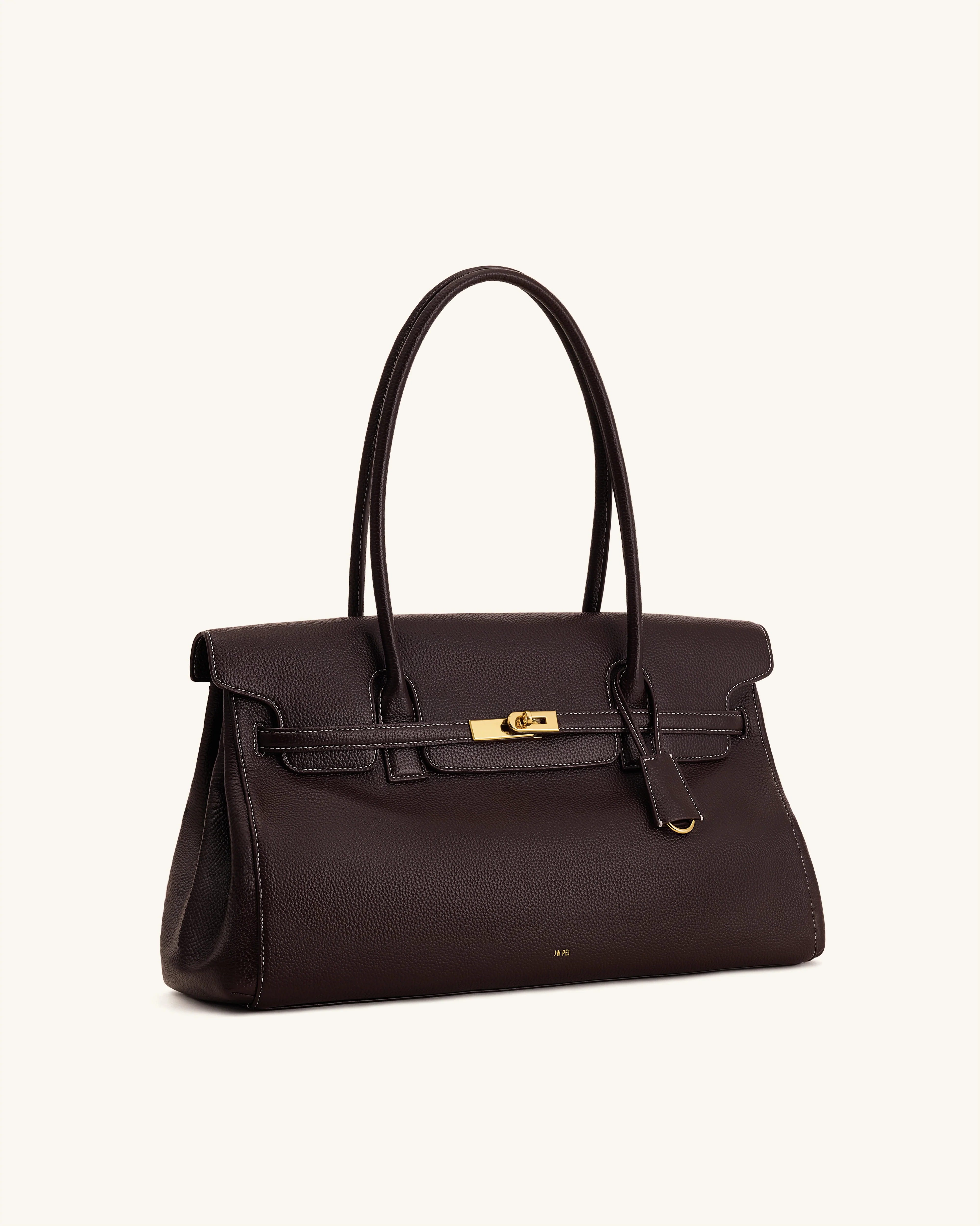 Yara Large Shoulder Bag - Dark Brown - Image 2