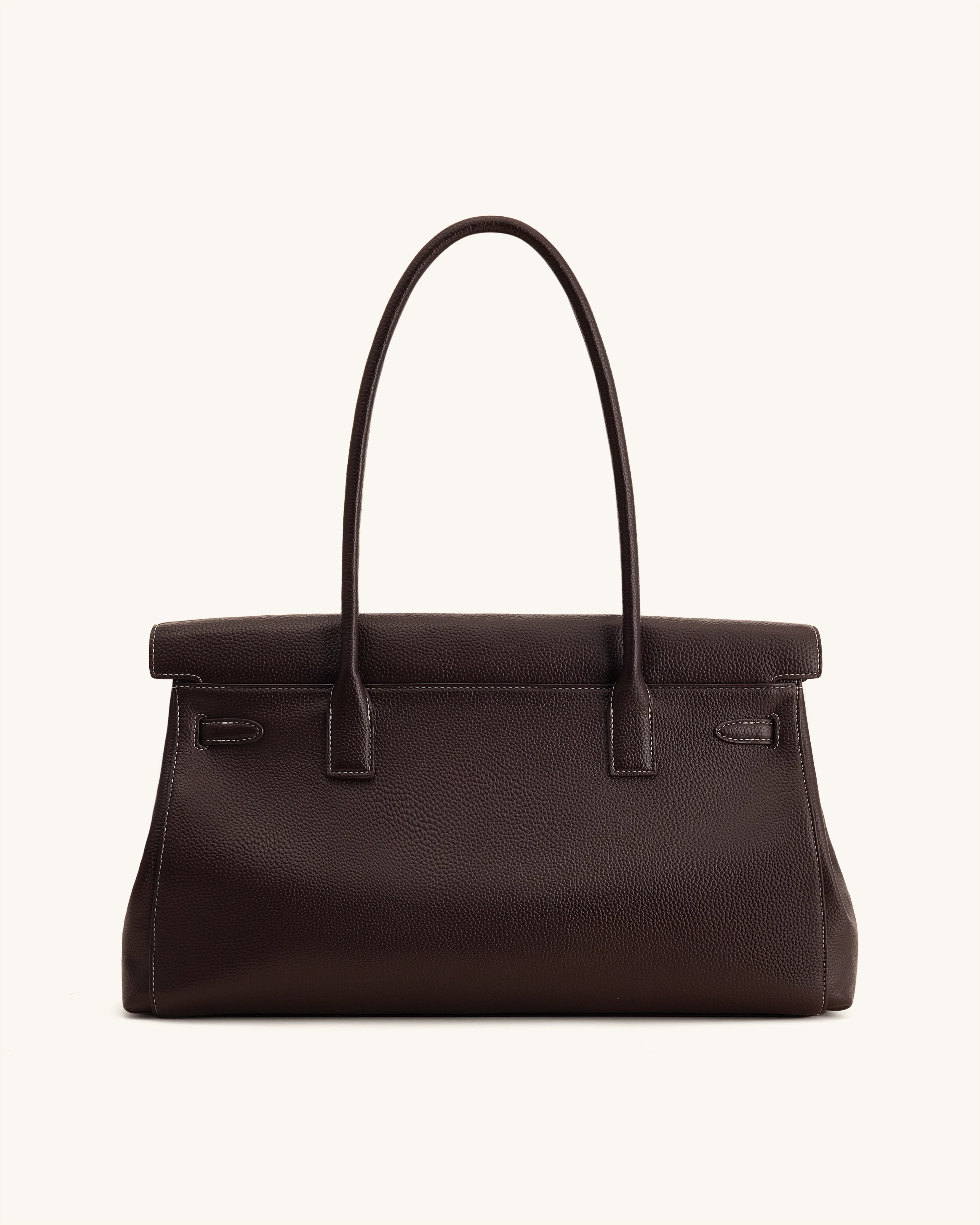 Yara Large Shoulder Bag - Dark Brown - Image 3