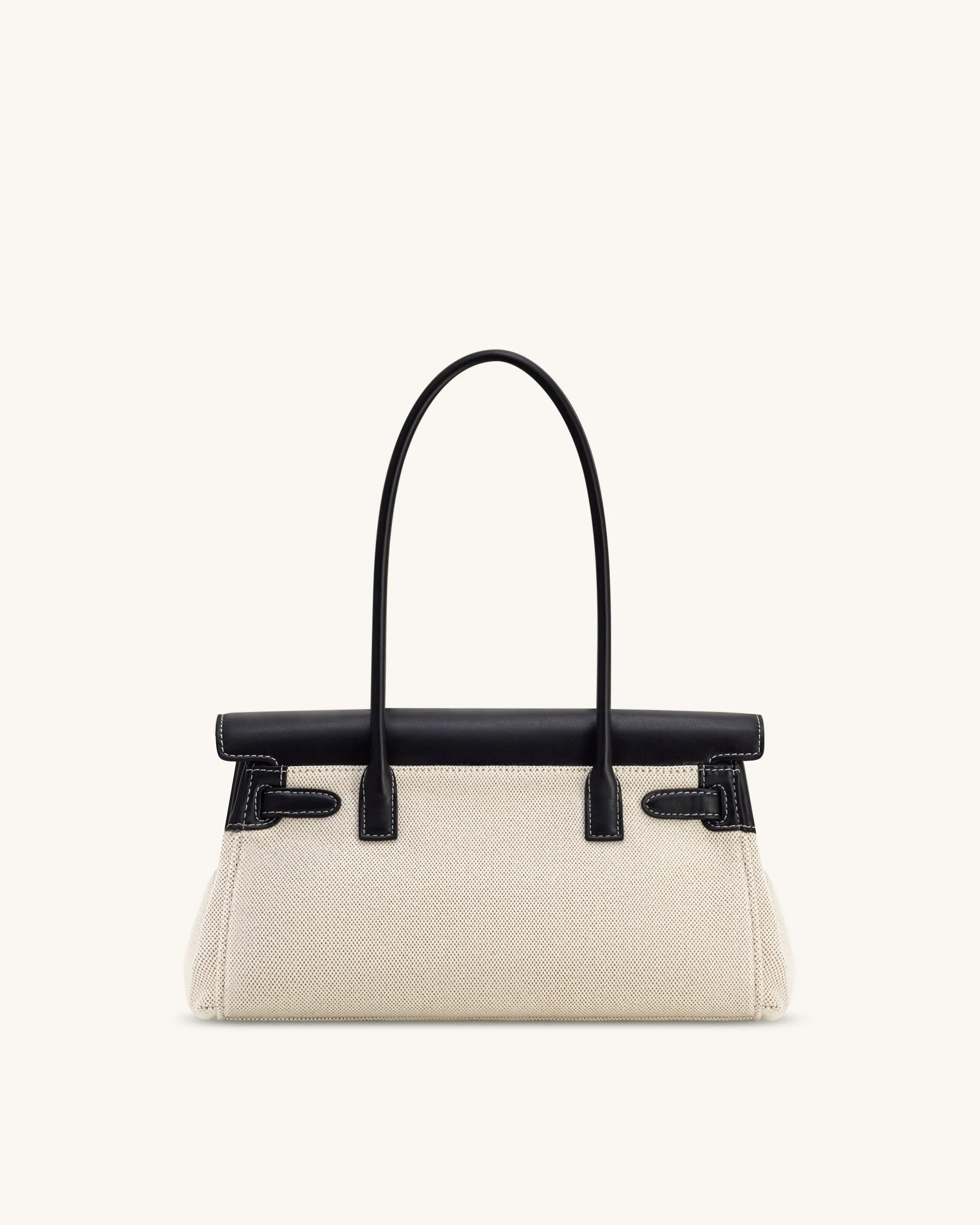 Yara Shoulder Bag - Black Canvas - Image 4