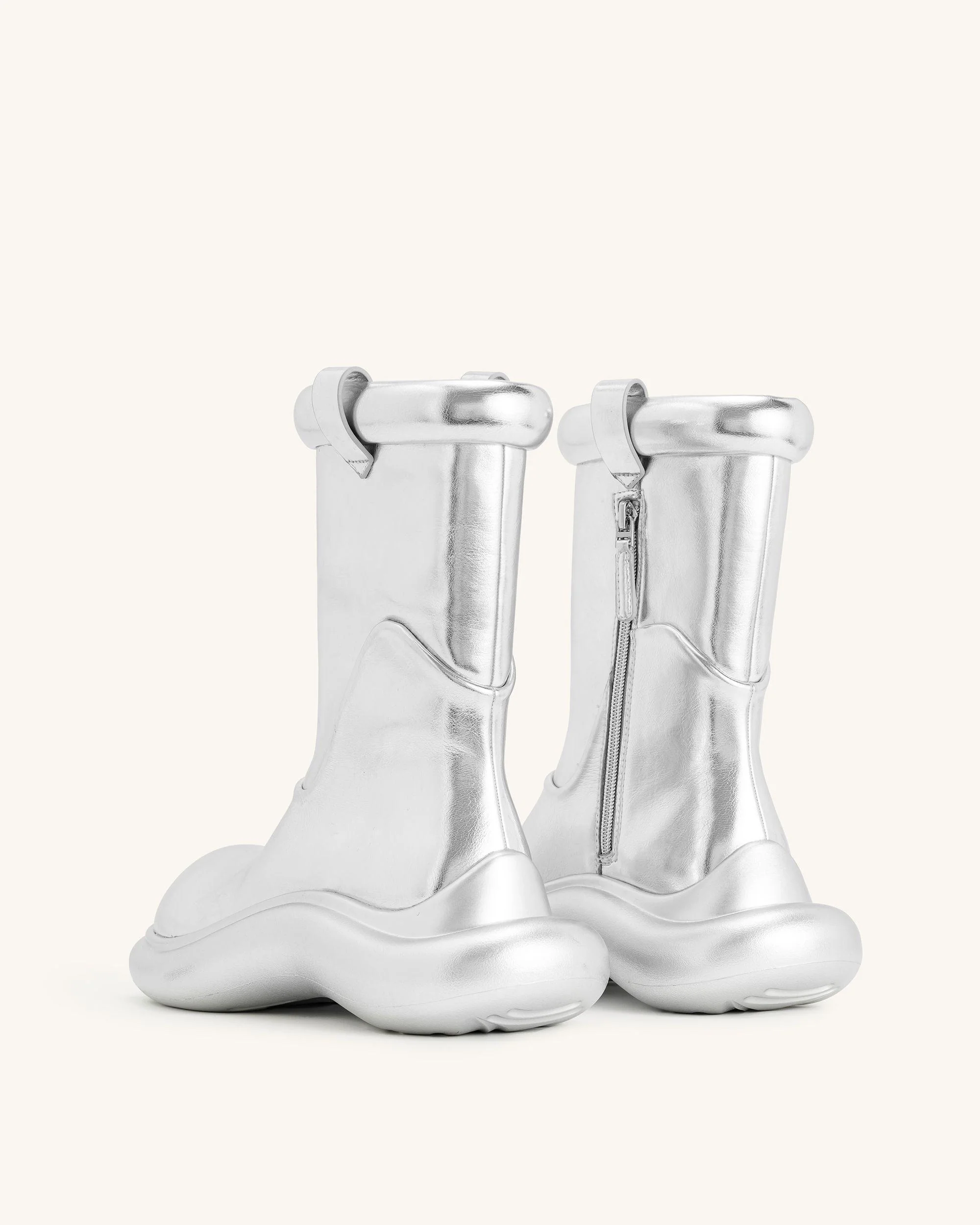 Zoie Metallic Rain Boot - Silver - Image 4