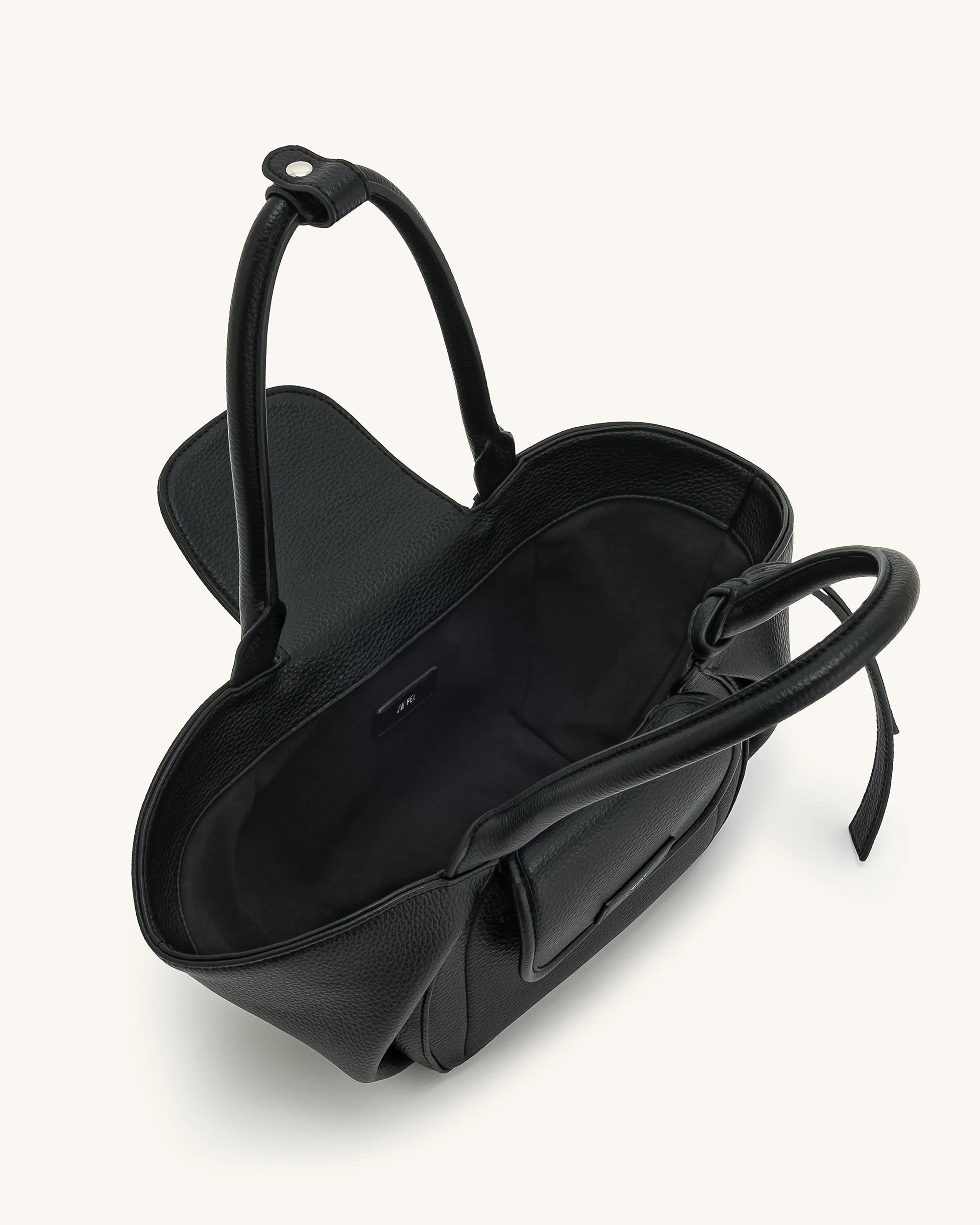 Zoey Pockets Shoulder Bag - Black - Image 4